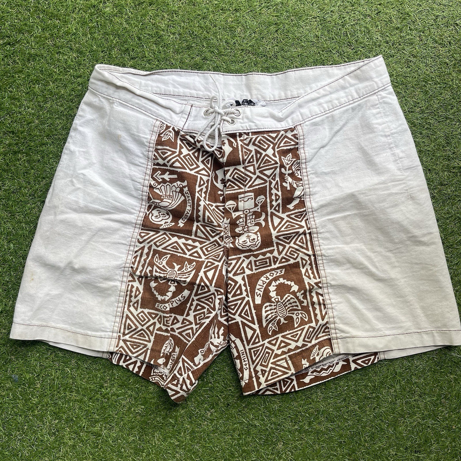 Vintage 1960’s CATALINA Martin Gallagher Board shorts 36 Tag Tribal Aztec
