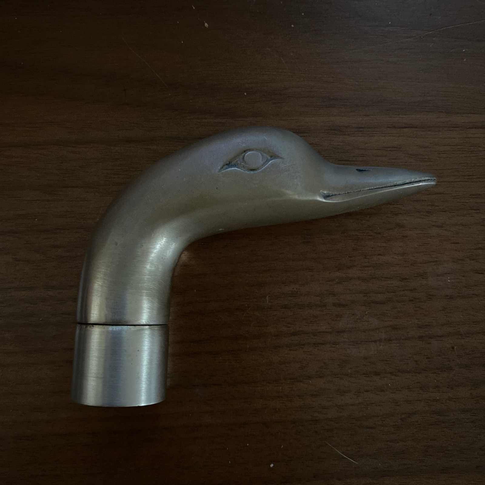 Vintage Brass Duck/Goose Head Threaded Handle/Grip for Walking Cane or Umbrella