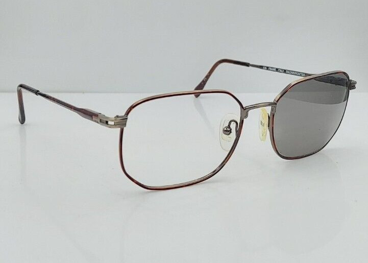 Vintage BerDel Sferoflex Erik Brown Gray Oval Metal Sunglasses Italy FRAMES ONLY