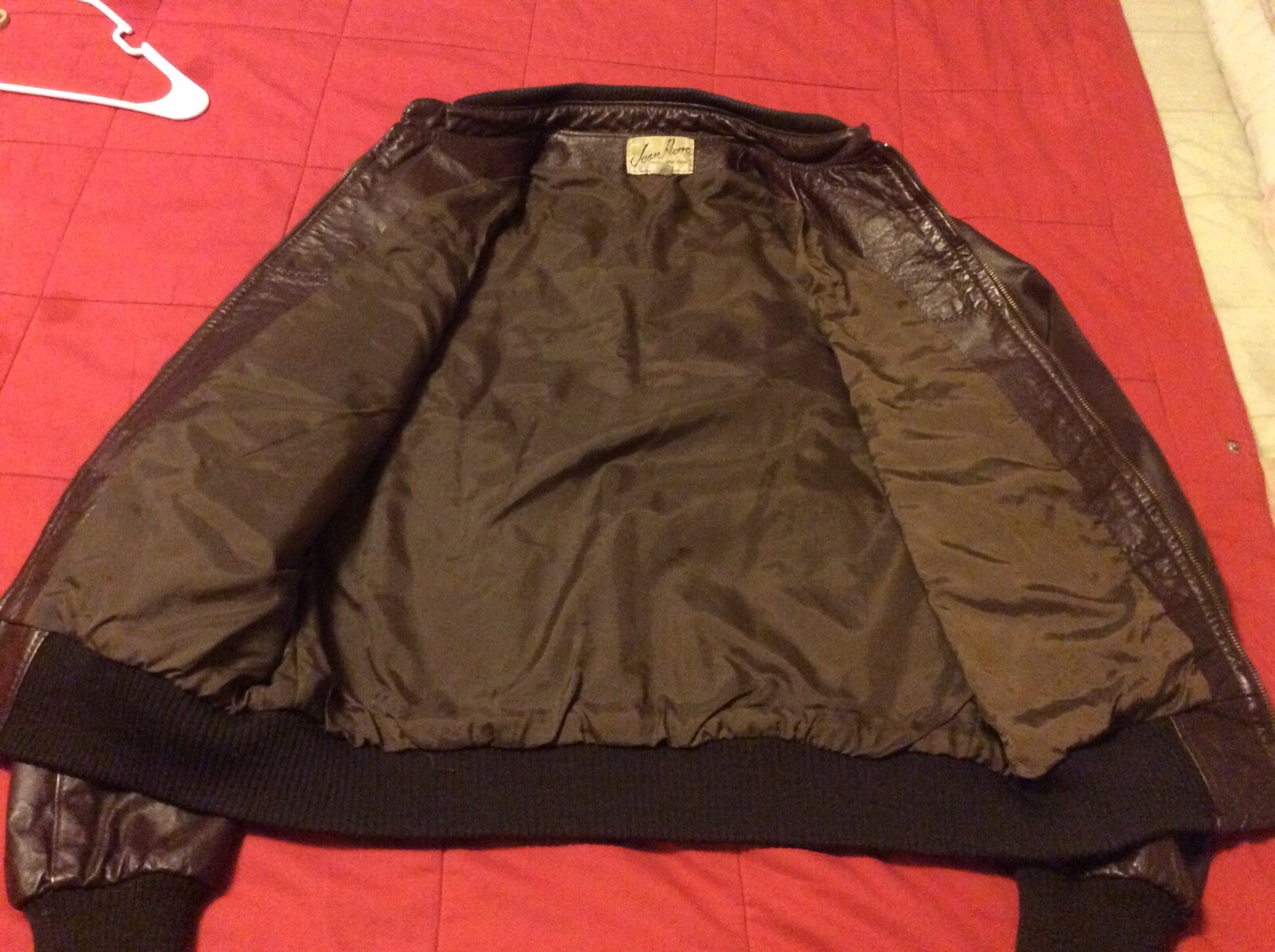 VTG Jean Pierre Leather Burgundy Brown Sports Motorcycle Jacket Men’s 40 Reg