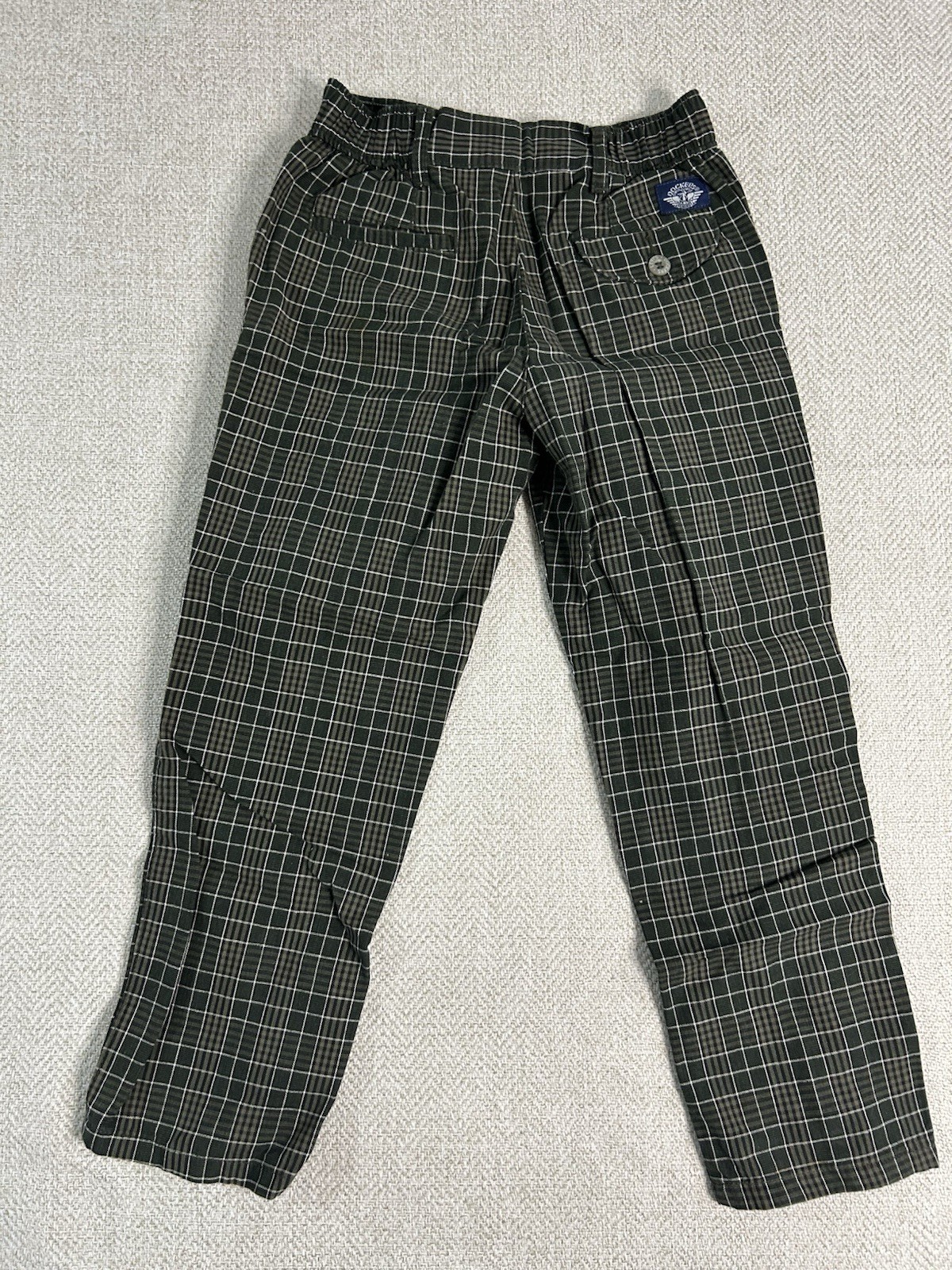 Vintage Dockers Levi’s Y2K 90s Plaid Green Pants Boys Size 7 Straight Leg EUC