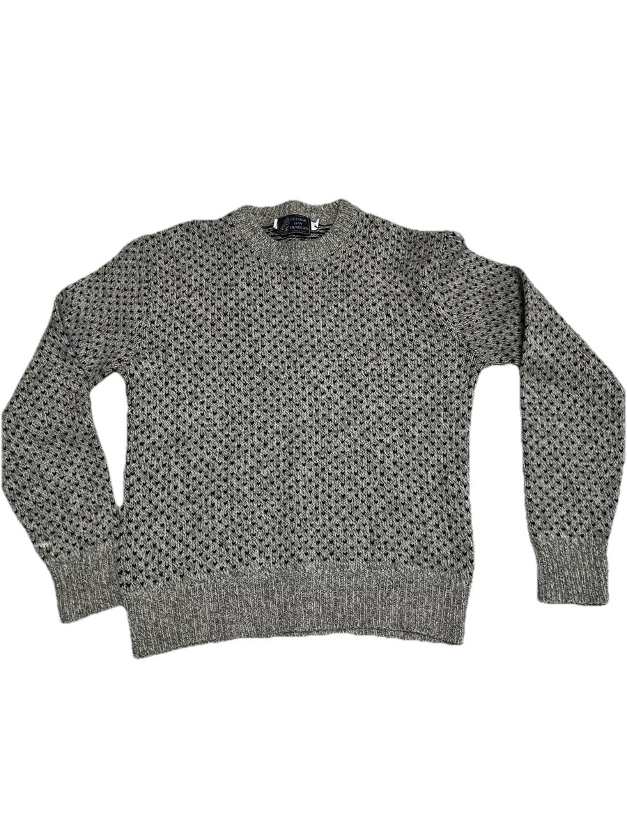 VTG Peconic Bay Traders Wool Men’s Gray and Blue Pullover Sweater Sz L Dry Clean