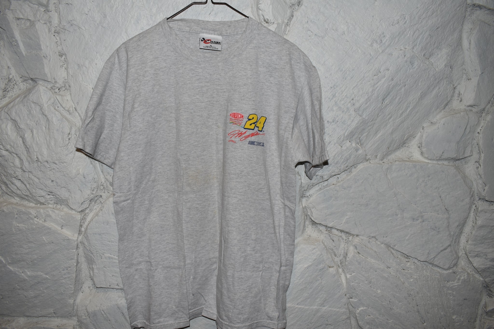 CHASE AUTHENTICS JEFF GORDON WINSTON CUP SCHEDULE 1998 GRAY T Shirt M (TTW40)