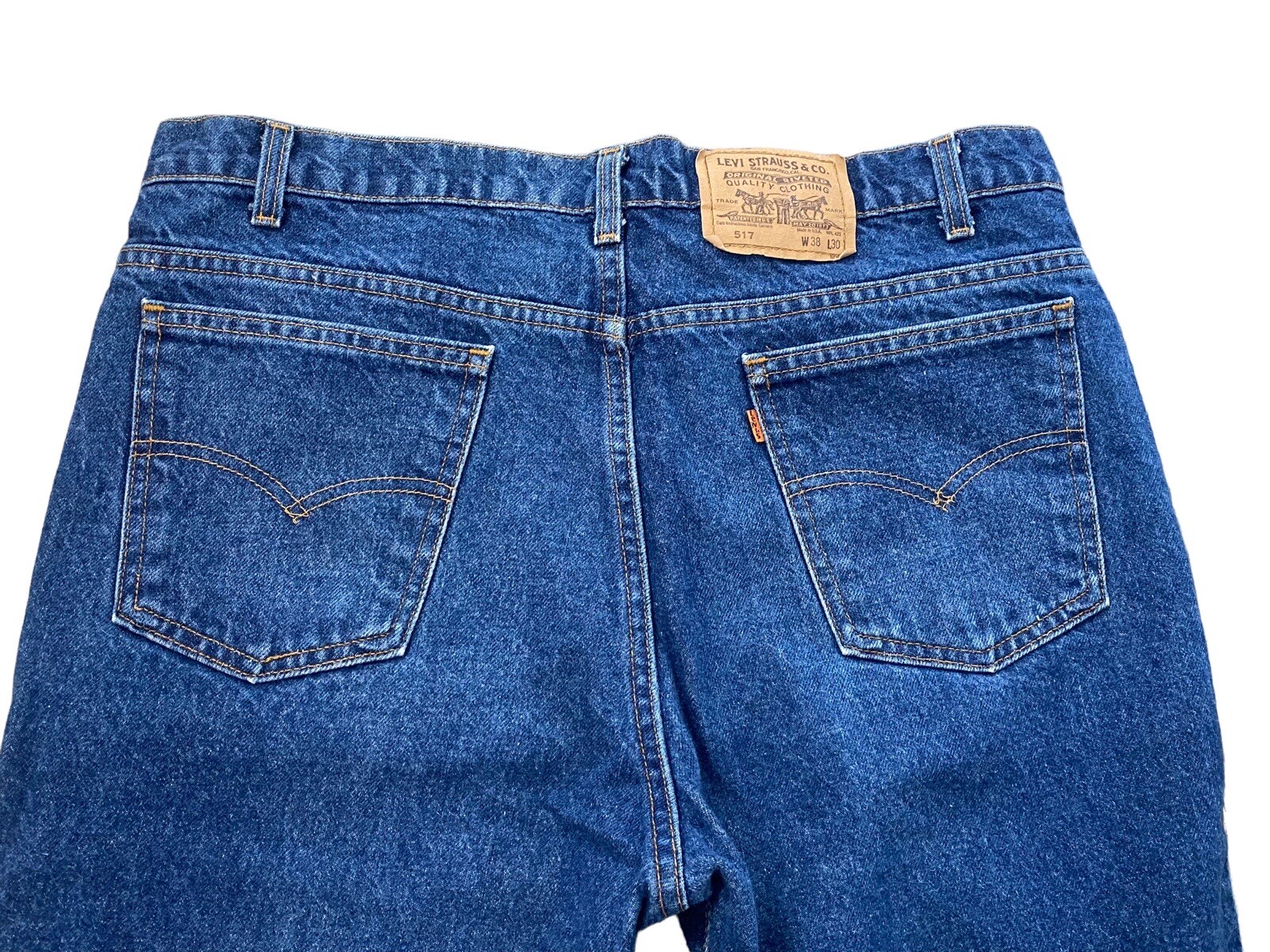 Vintage LEVI’S 517 0217 Orange Tab Denim Jeans 38 X 30 (29.5) 80s USA Made 🇺🇸
