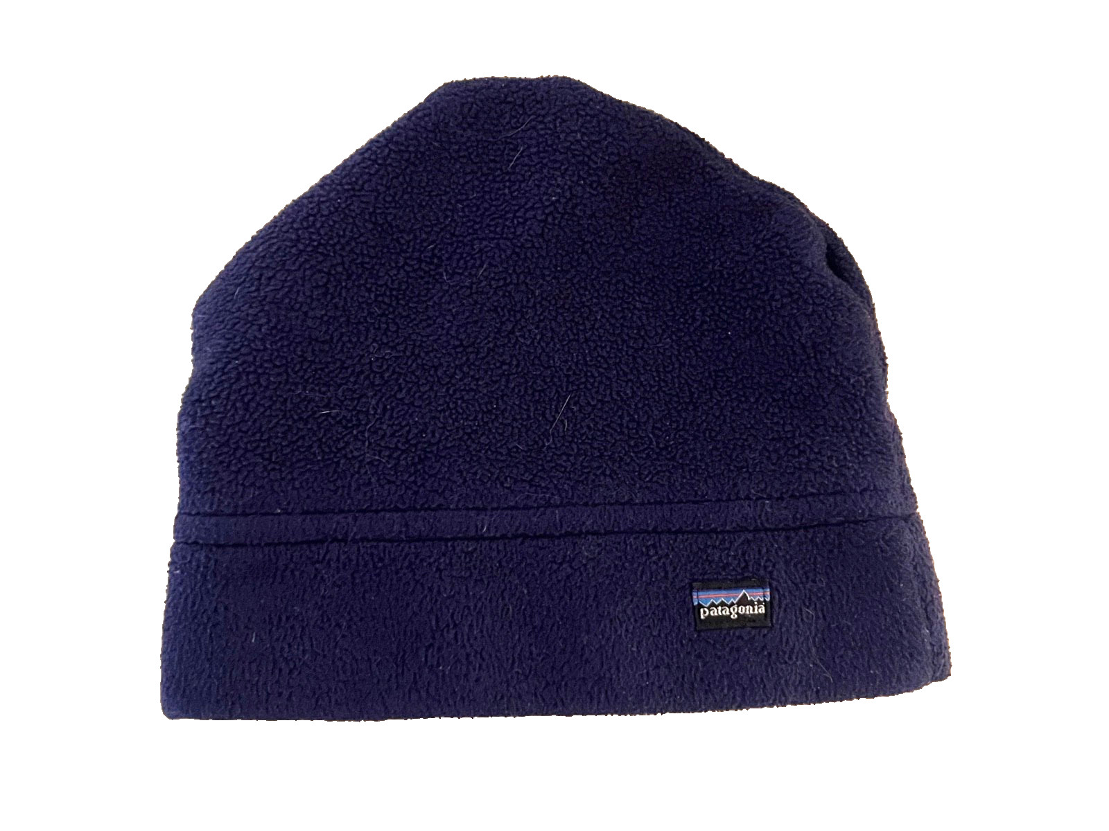 VINTAGE 90s PATAGONIA NAVY BLUE FLEECE BEANIE HAT UNISEX ADULT OS ONE SIZE