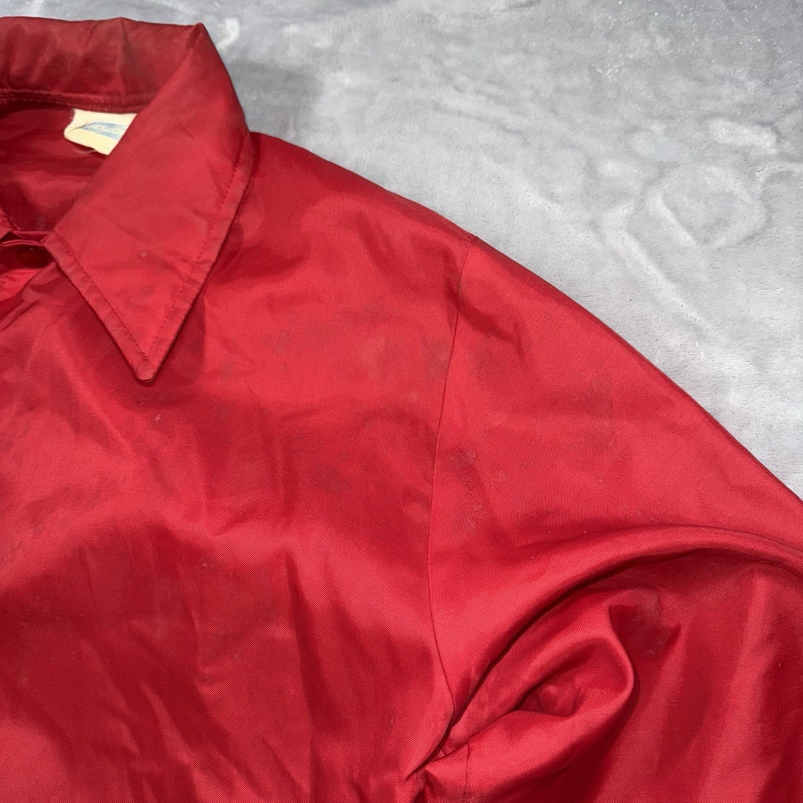 Holloway XL Windbreaker Jacket Mens Red Silver Spring Speedway Vintage Racing