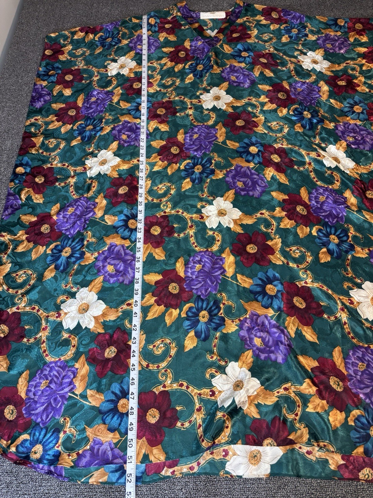 Vintage Stan Herman Floral Kaftan Lounger Dress