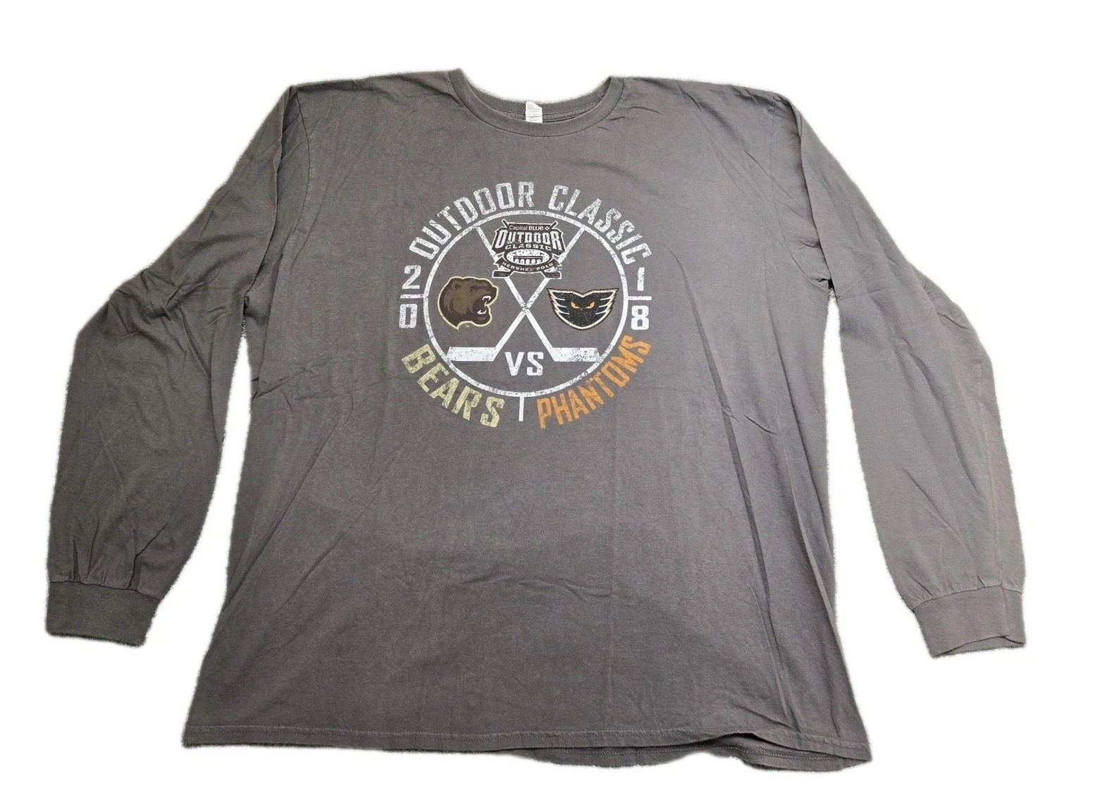 2018 Outdoor Classic Bears Vs Phantoms Size 2XL Hockey Tee Long Sleeve