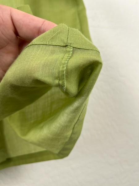 Vintage 1950s Button Shirt Mens Lime Green Rockabilly Pockets Lightweight Reads