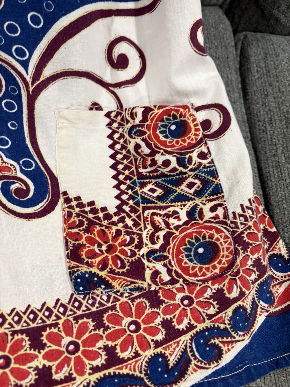 VTG 70s Cotton Angel Wing Dashiki Hippy Pullover Tops Lot Of 2