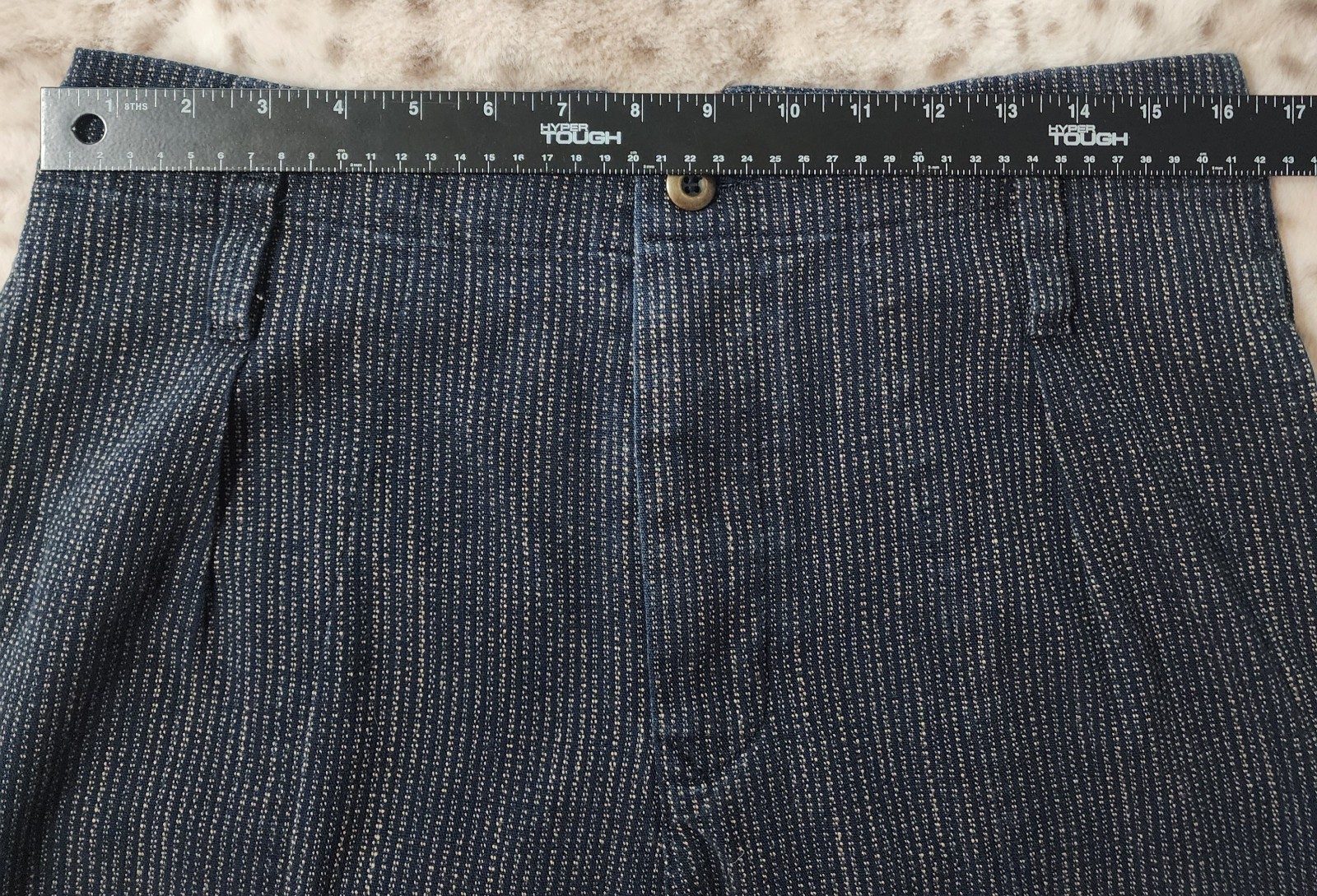 Vintage Dr Collectors Teddy Forever Blue Striped Cotton Pants Size Medium