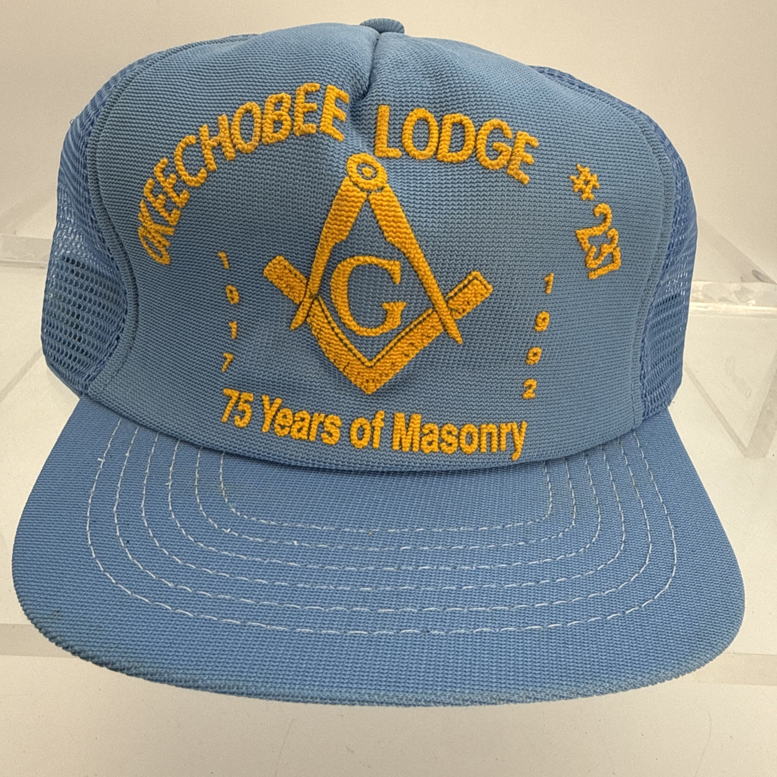 Vintage Okeechobee Lodge #237 – 75 Years Of Masonry SnapBack Trucker Hat USA