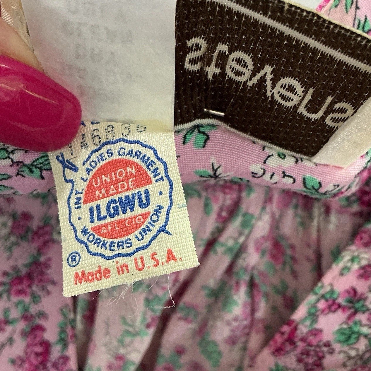 Karin Stevens Floral A-Line Dress 12 Cottagecore Vintage 90s Mom Union Made USA