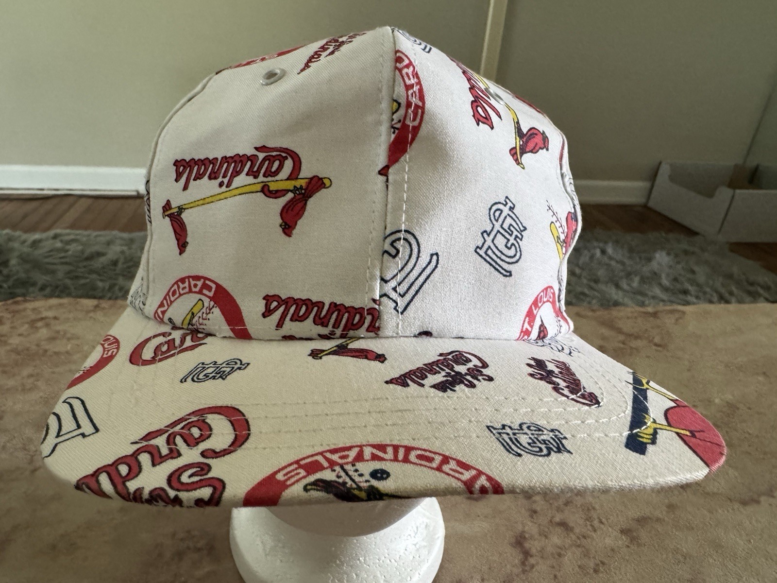 Vintage 1980s ST. LOUIS CARDINALS All Over Print Snapback Logos Cap or Hat