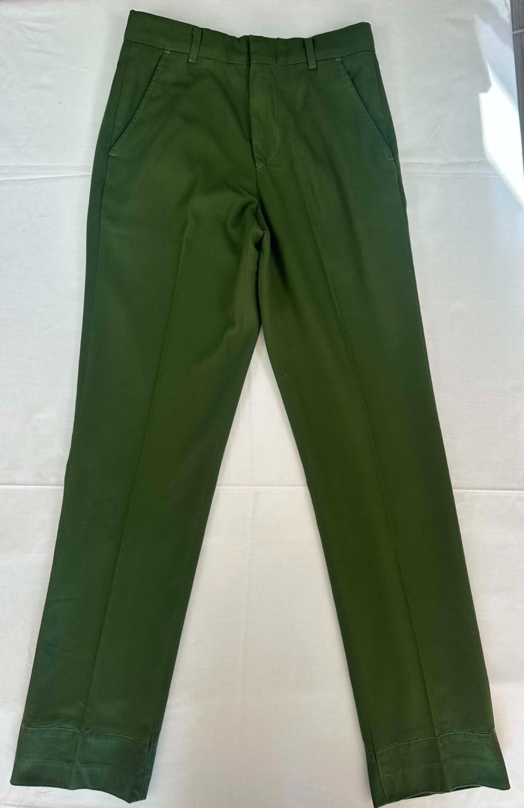 Vintage Levi’s Sta-Prest Men’s Olive Green Trousers Made in Italy 90s