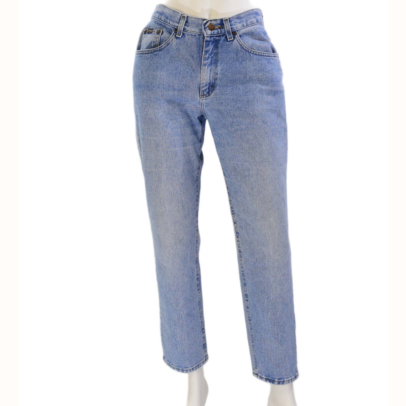 90s Vintage Light Stone Wash High Waist Lee Jeans Riders Mom Jeans Womens 6 S