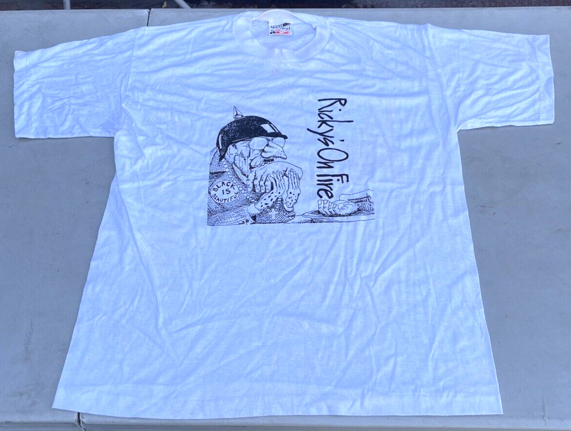 Rare Vintage Ricky’s On Fire Punk Rock Single Demo Promo Shirt Nikki Sixx Motley
