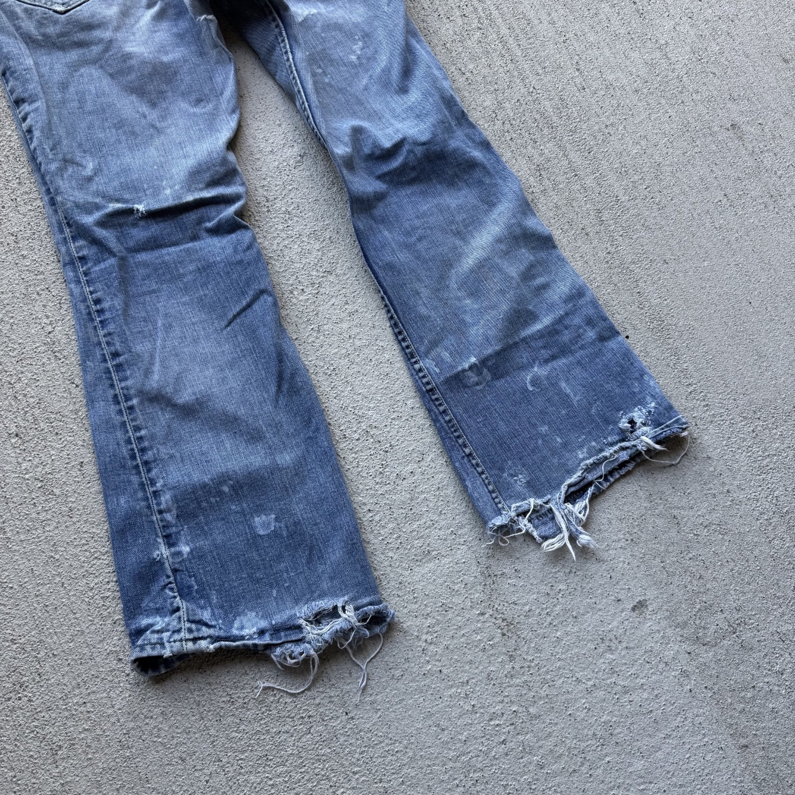 1960s/70s Distressed Lee Leens Flare Jeans 30×29