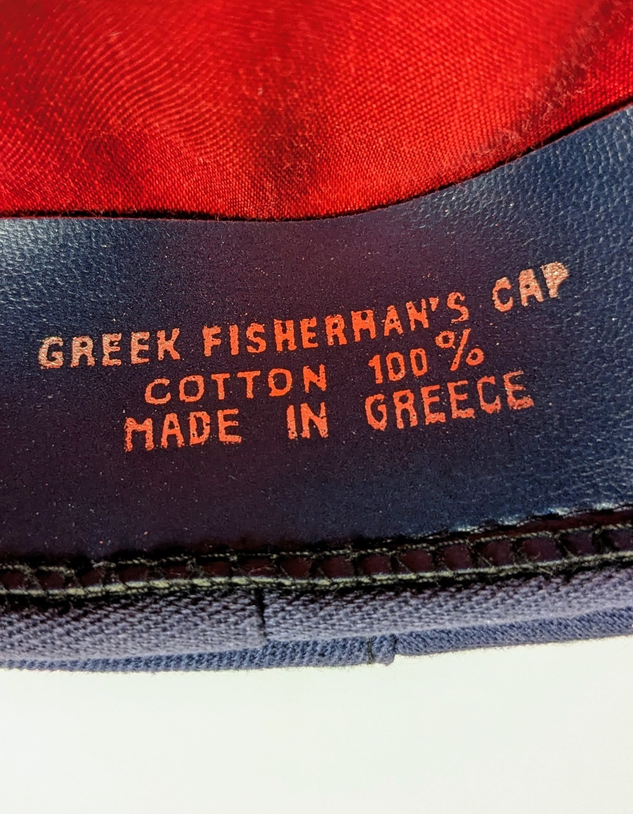 Authentic Aegean Greek Fishermen’s Hat Cap Navy 100% Cotton Size 7 3/4 62