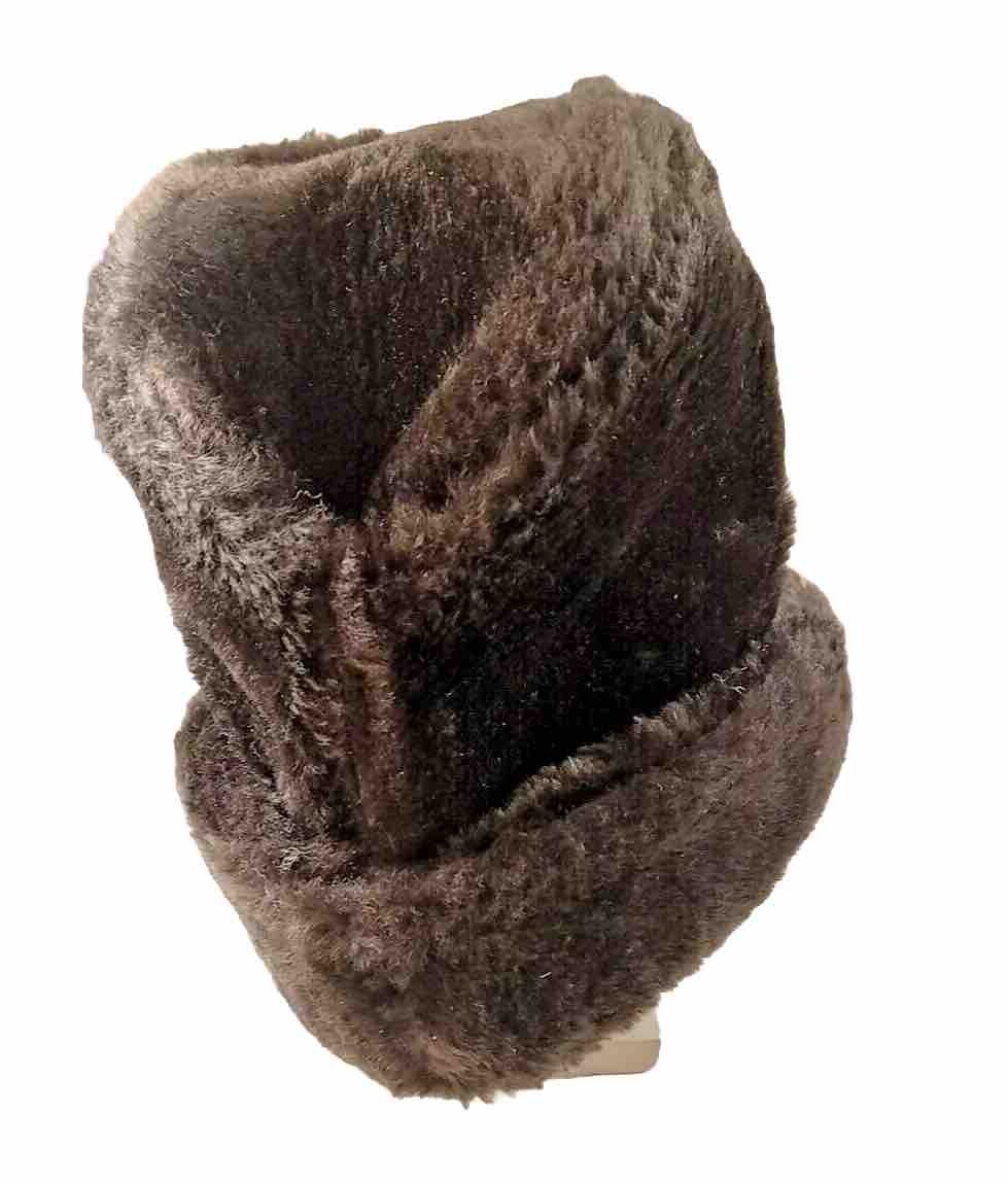 Vintage Dobbs Fifth Ave Mens Fedora Hat Men’s Size Brown Large Faux Fur USA MADE