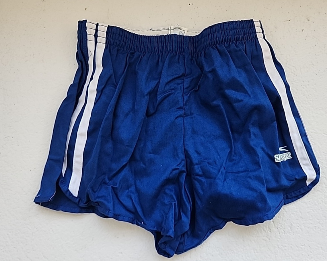 Vtg. New Gym Shorts 70’/80’s Slazenger Mens Tennis Size M Blue Lined Retro