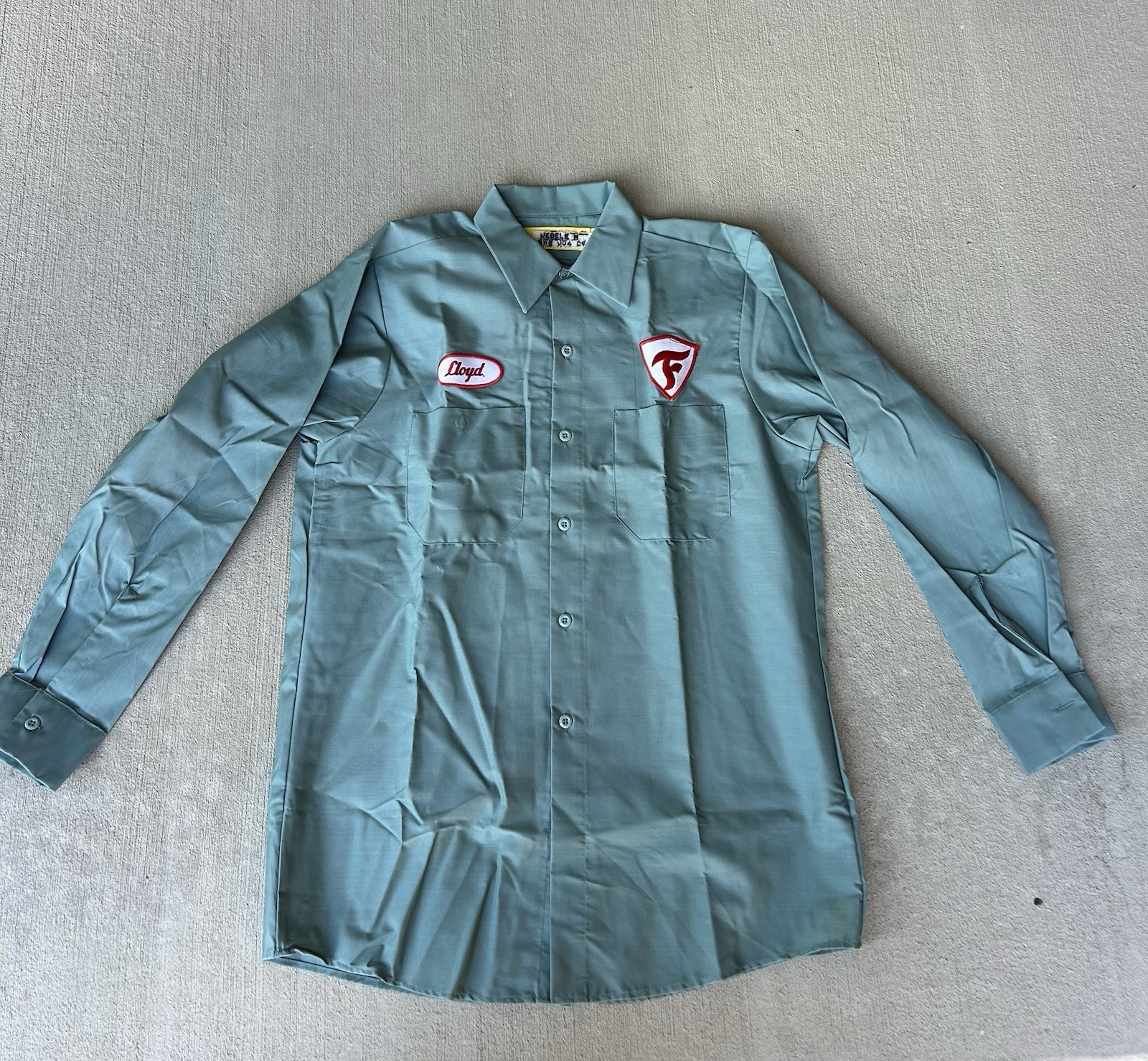 FIRESTONE Gas Station Uniform Work Shirt Red Kap vintage Mens Medium 1960’s NOS