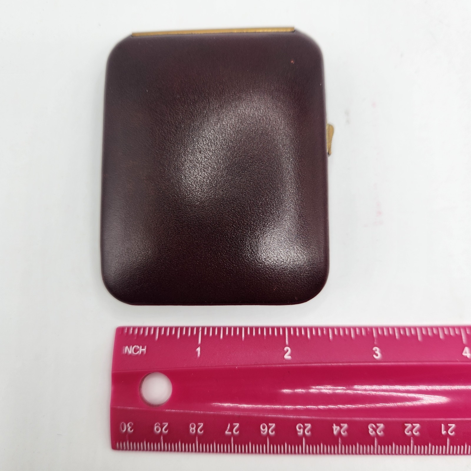 Vintage 1960’s Buxton Maroon Leather 4-Key Holder “KEY-TAINER” Saddle Cowhide