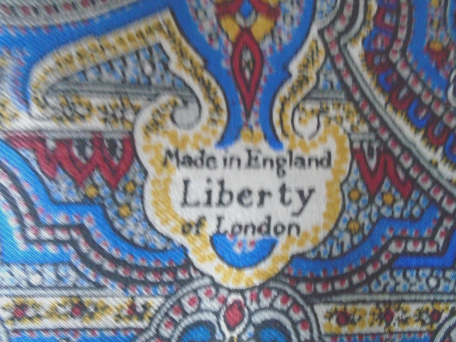 Vtg LIBERTY 23×23 Blue & Multi Color Paisley Pure Silk Scarf Made in England!