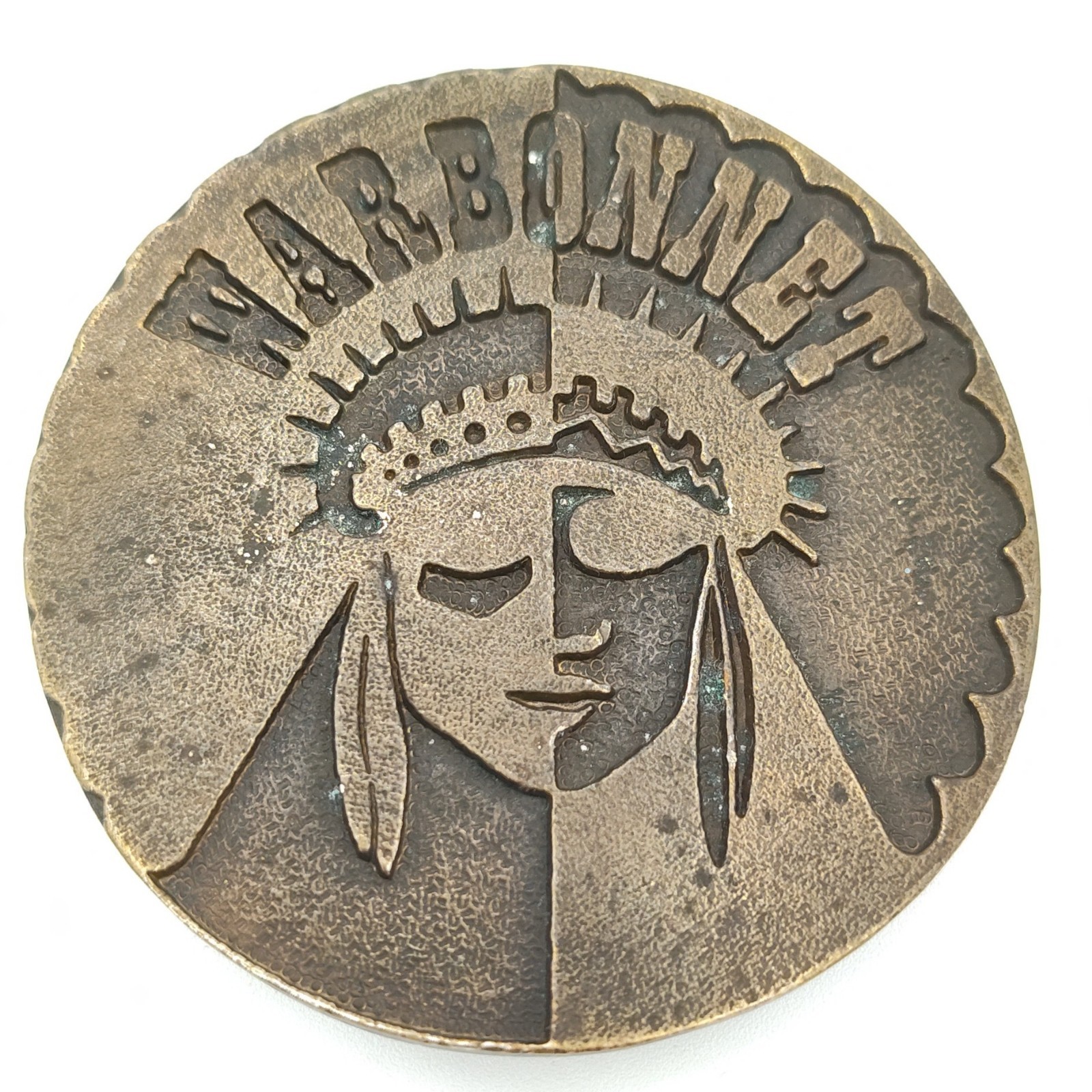 Belt Buckle Warbonnet James Lind Wyoming Studio Art Works Vintage