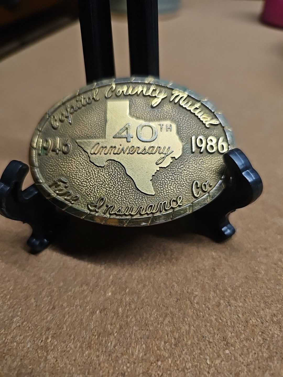 1986 Texas Capitol County Mutual – Fire Insurance Company Balfour Belt Buckle