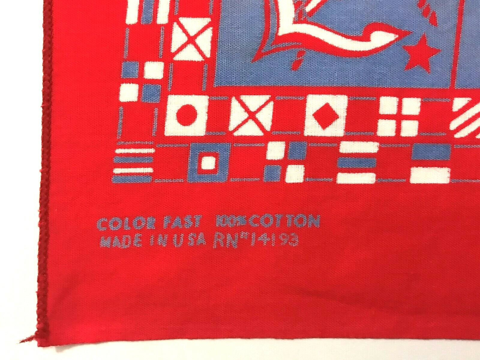 Color Fast Cotton RN14193 Sailing Boat Anchor Wheel Red Bandana Hankie Sailboat