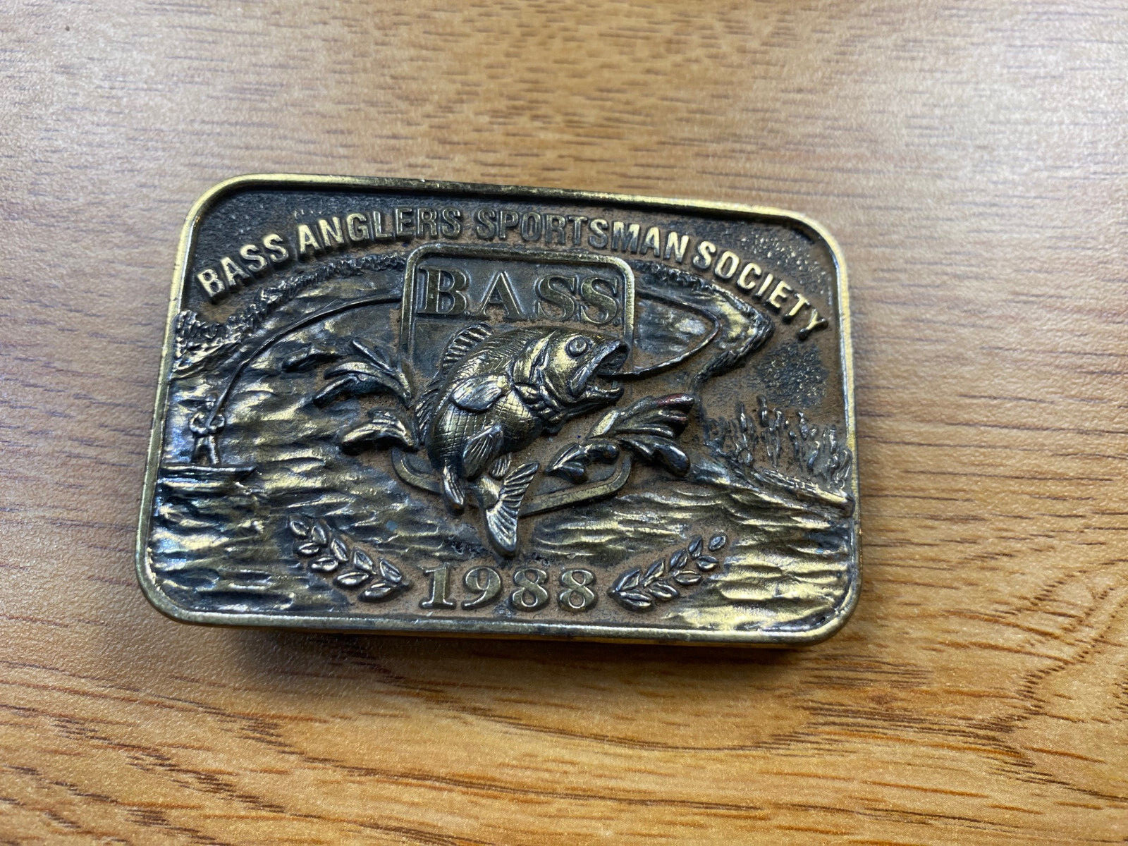 Vintage Bass Anglers Sportsman Society Belt Buckle (1988)