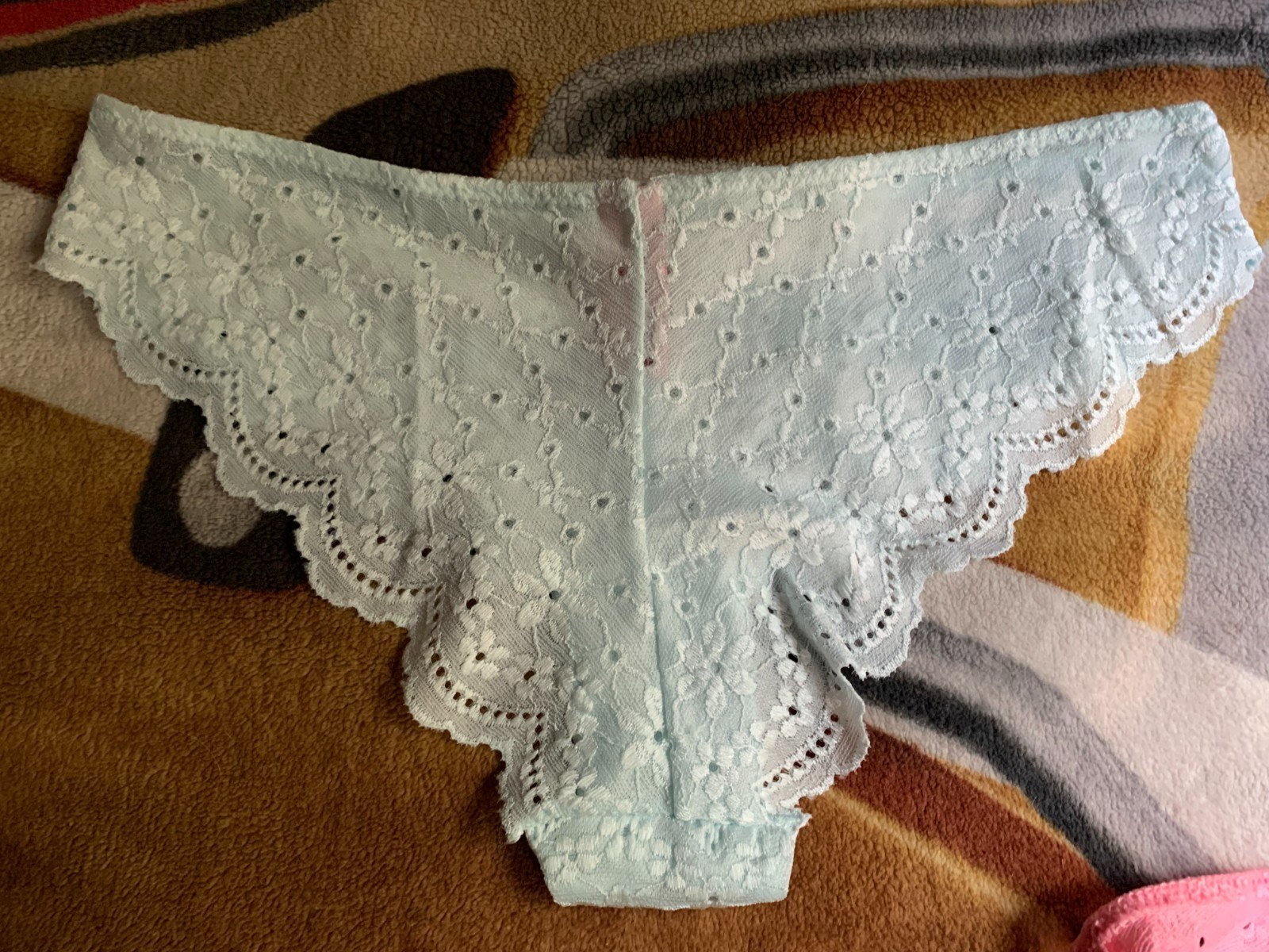 4 Pair Nylon Panties Floral Lace Bikini Size 6 Medium Silky Soft Comfy
