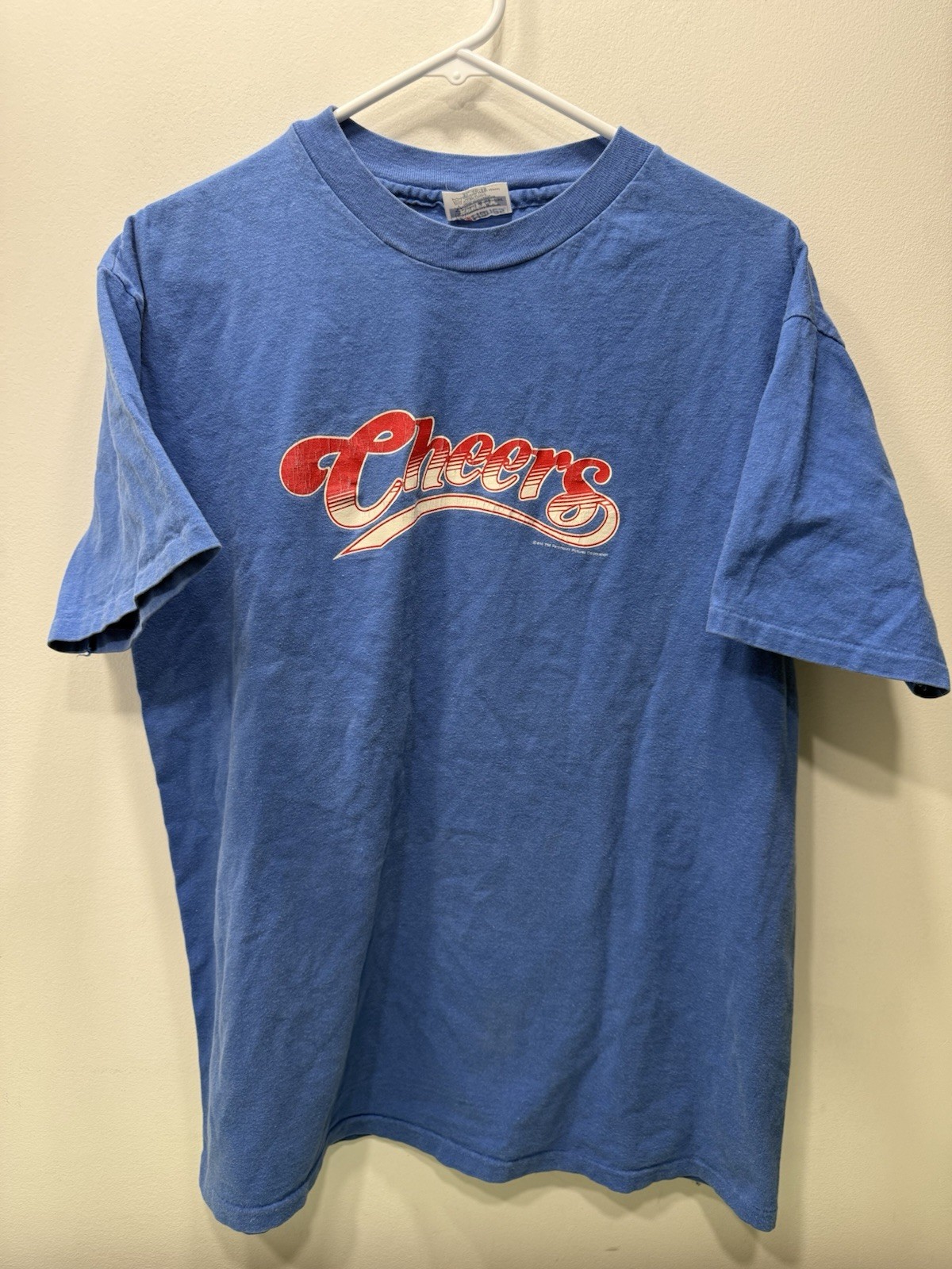 Vintage Cheers TV Show Paramount Pictures Blue Single Stitch T Shirt Men XL