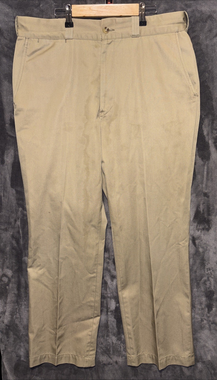 Vintage 60s 70s Men’s Finesilver Mfg. Co. Soil Release Khakis Work Pant 36×32