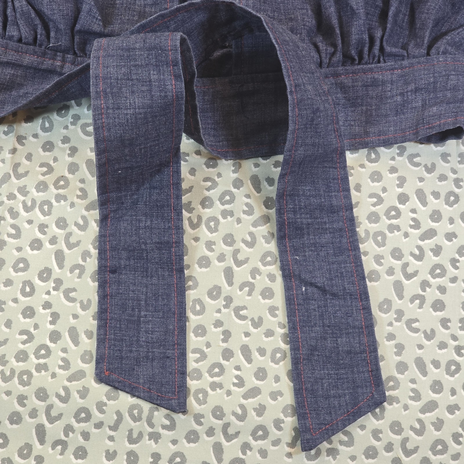 VTG 60s Carole King Junior Fashions Chambray 2pc Prairie Dress Bolero XS Ric‑Rac