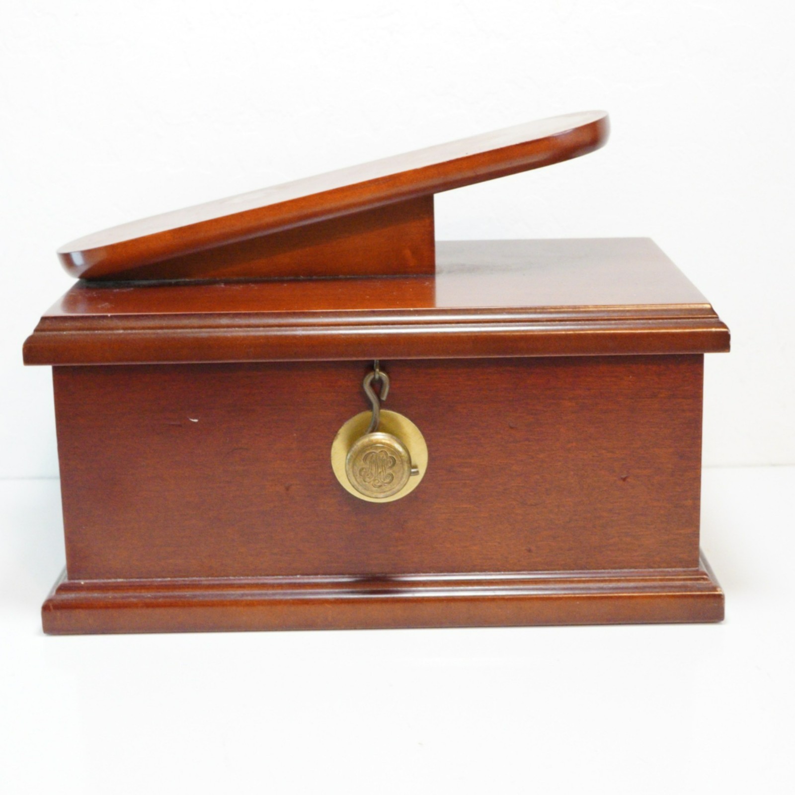 Bombay Cherry Wood Shoe Shine Polishing Box Organizer Storage 1996 Haberdasher