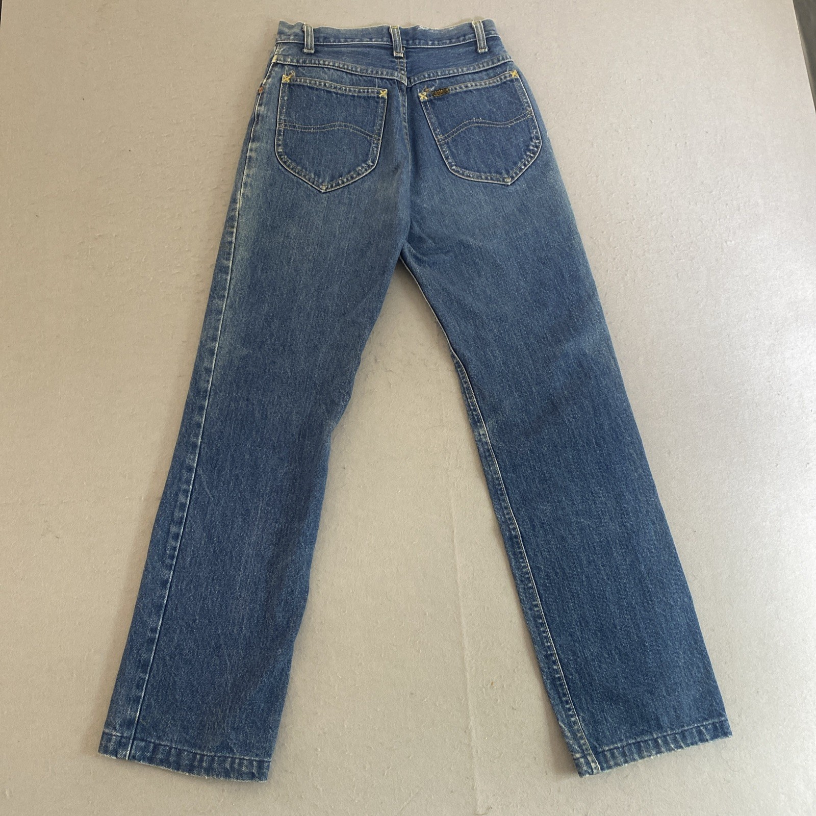 Vintage Lee Riders Blue Jeans Union Made in USA 25×27 Regular Straight Fit Faded