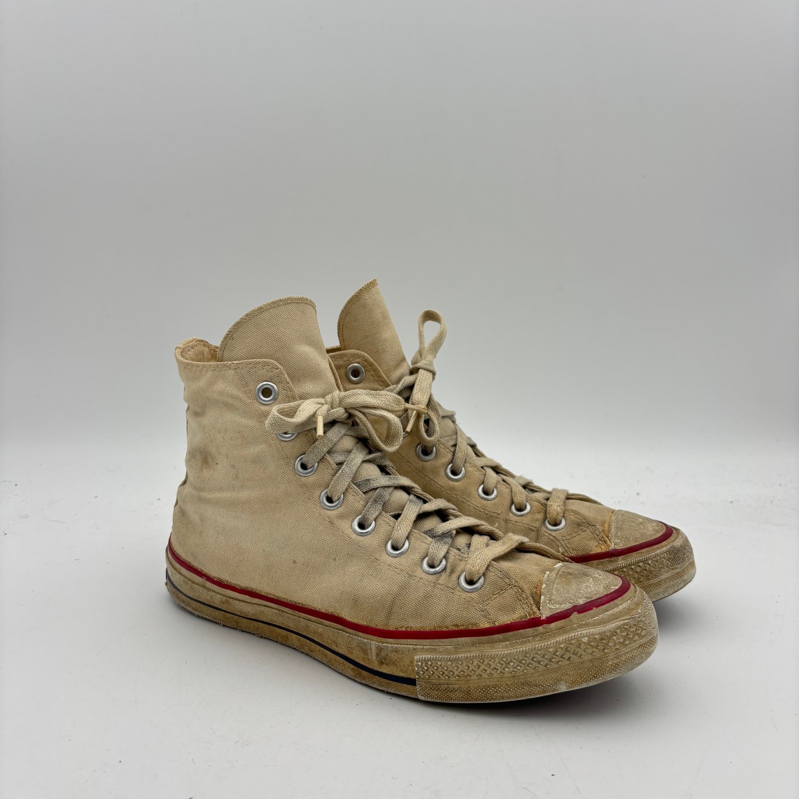 Vintage 60s Converse Chuck Taylor All Star Sneakers Shoes Men’s 7 White
