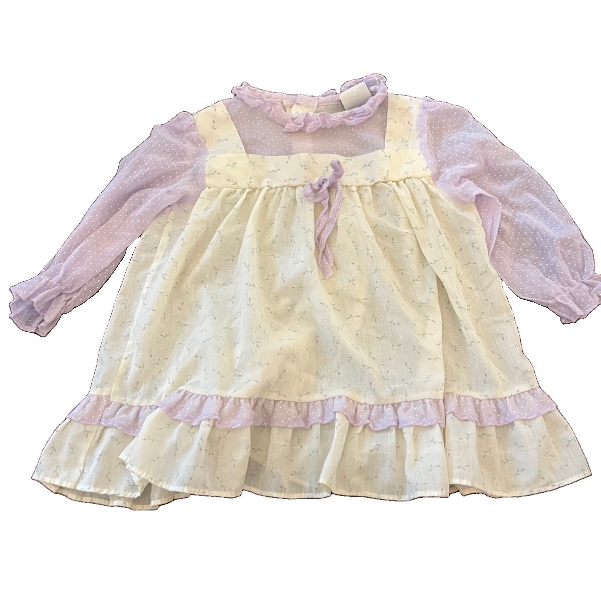 Vintage MY VERY OWN Paris/New York Toddler 3T Dress, Lavender
