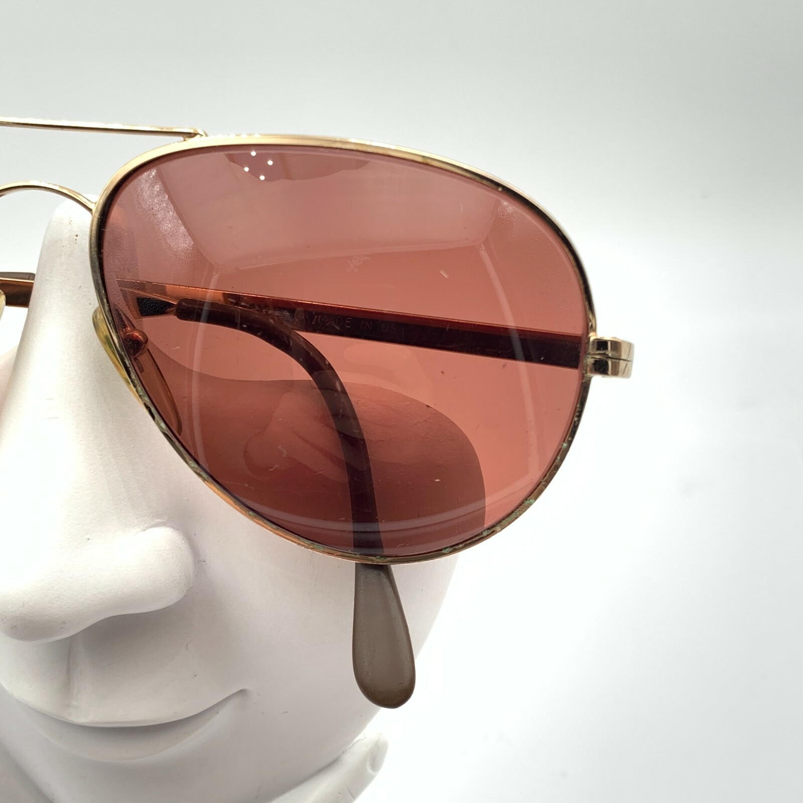 Vintage Cottet Pilot Gold Metal Pilot Sunglasses USA FRAMES ONLY