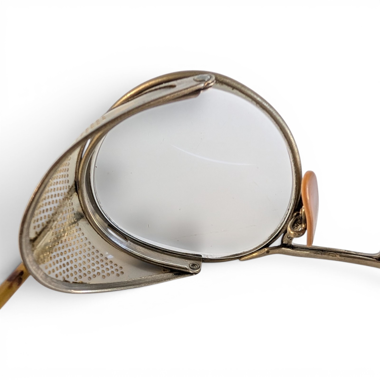 Vintage AO Safety Goggles Steampunk Industrial Bifocal Glasses Case Art Deco