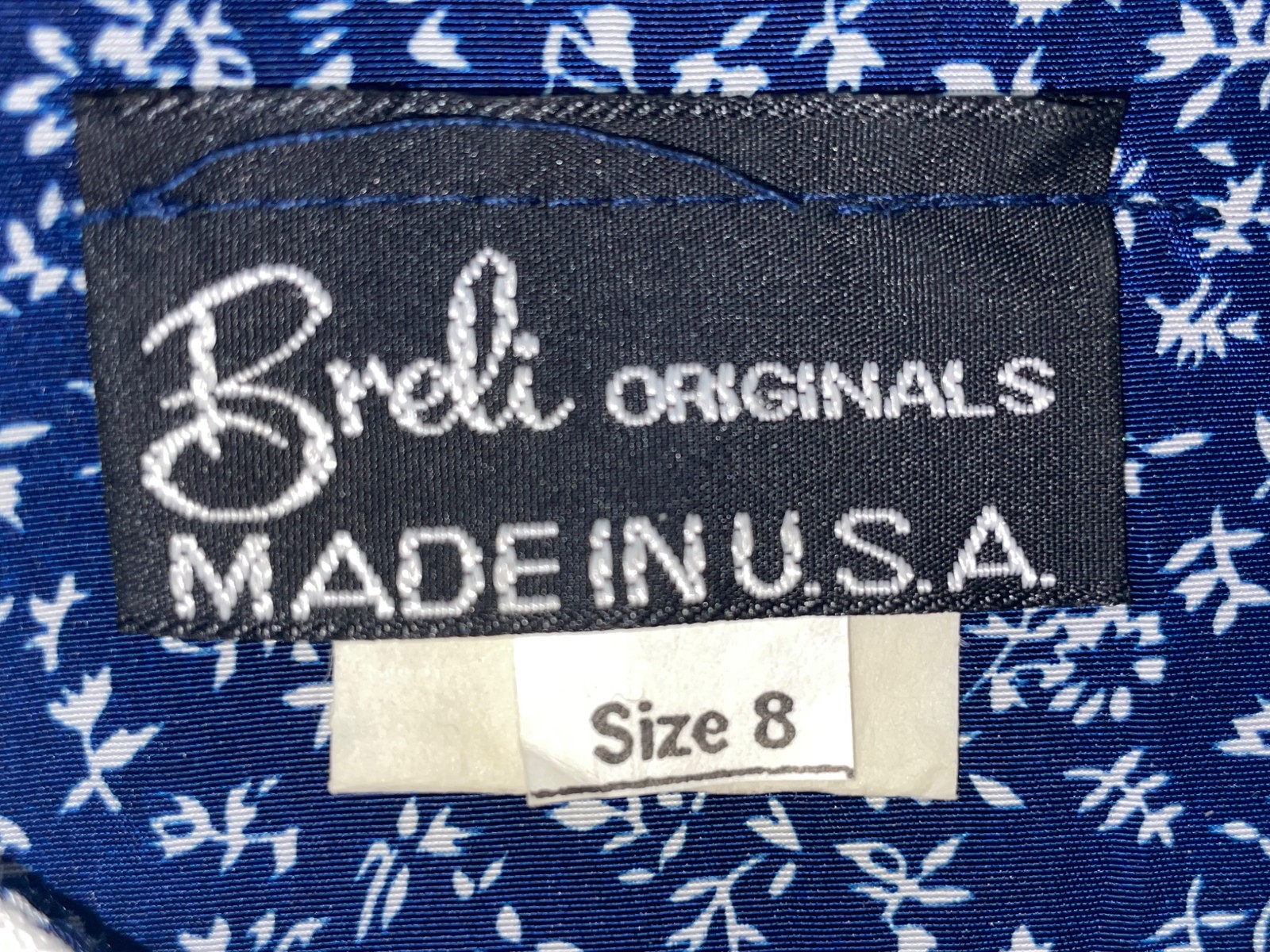 VTG 80S DOES 40S WOMENS BLUE FLOWER FLORAL PRINT W LACE COLLAR HOUSE DRESS