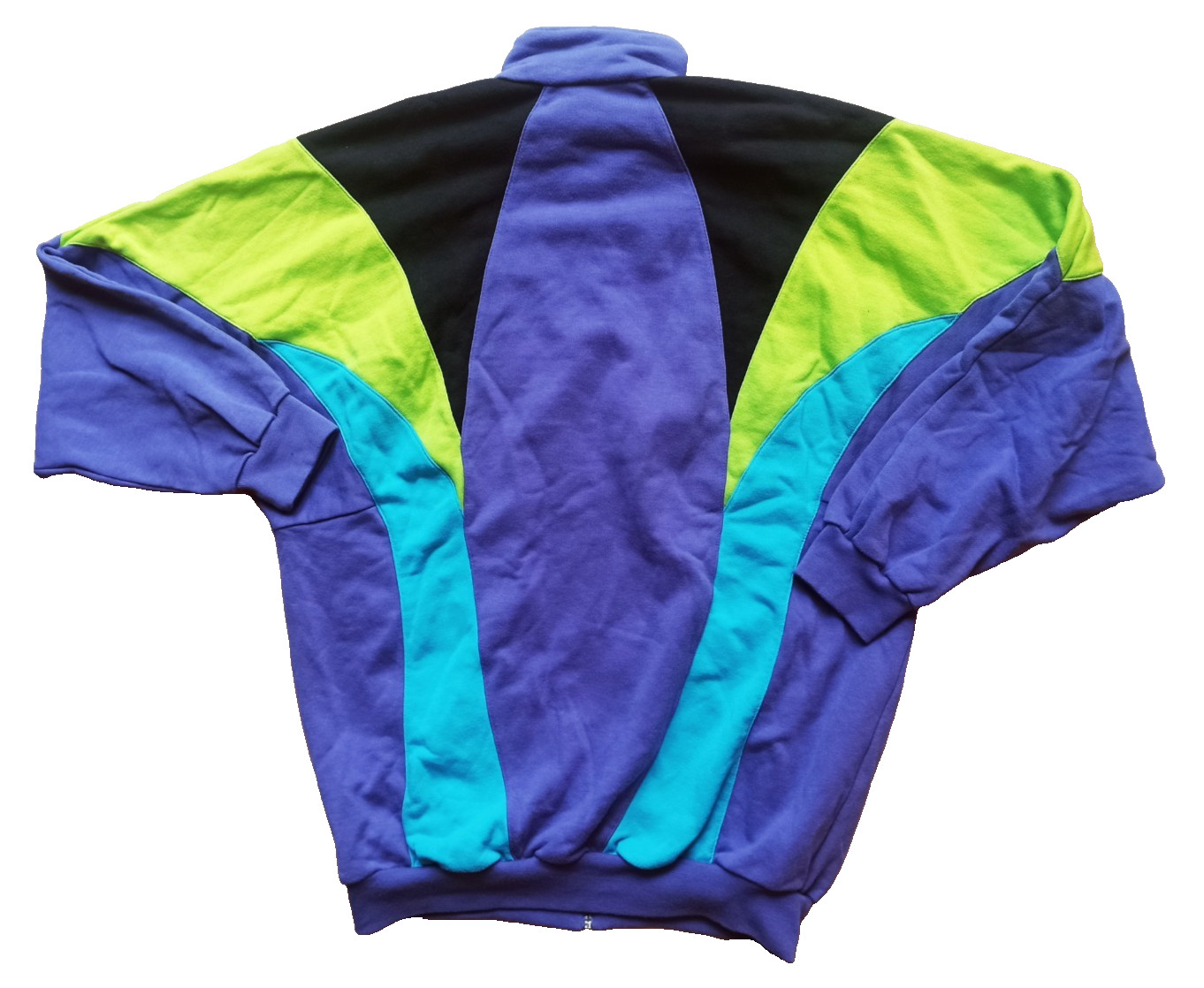 Adidas 80s 90s Vintage Jacket Purple Blue Yellow Colourblock Track Jacket Top L