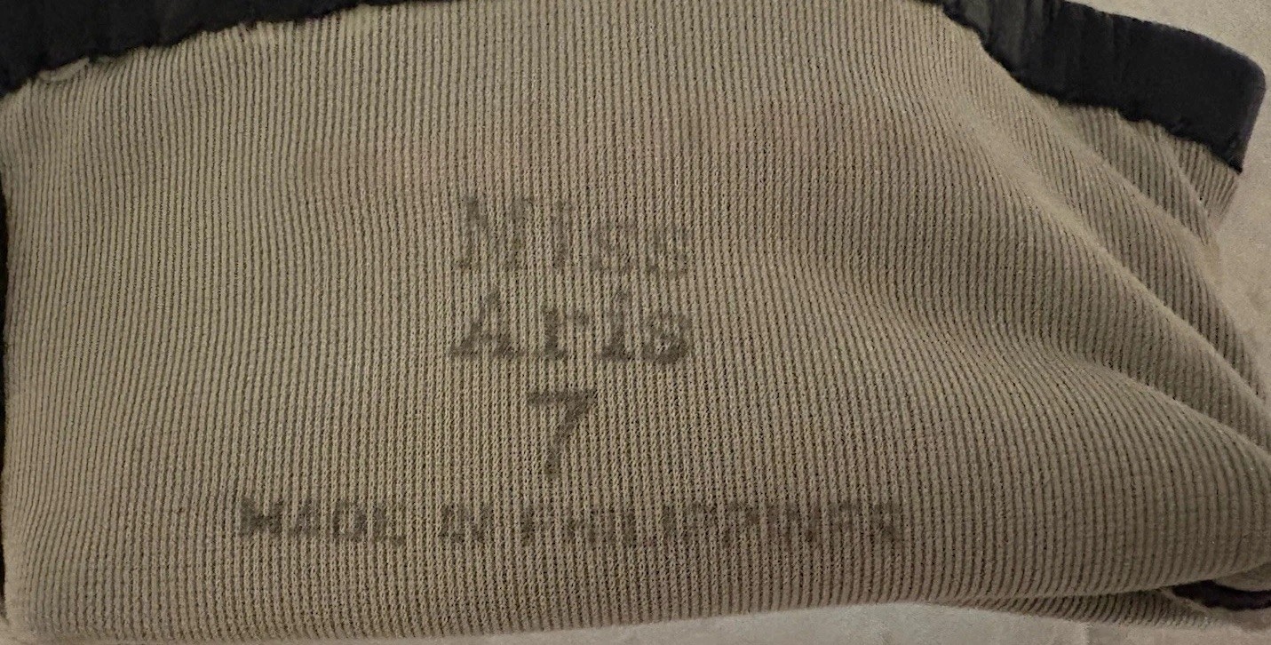 Miss Aris Gloves Black Red/White Bows. Size 7. Vintage Clean No Tears Leather?