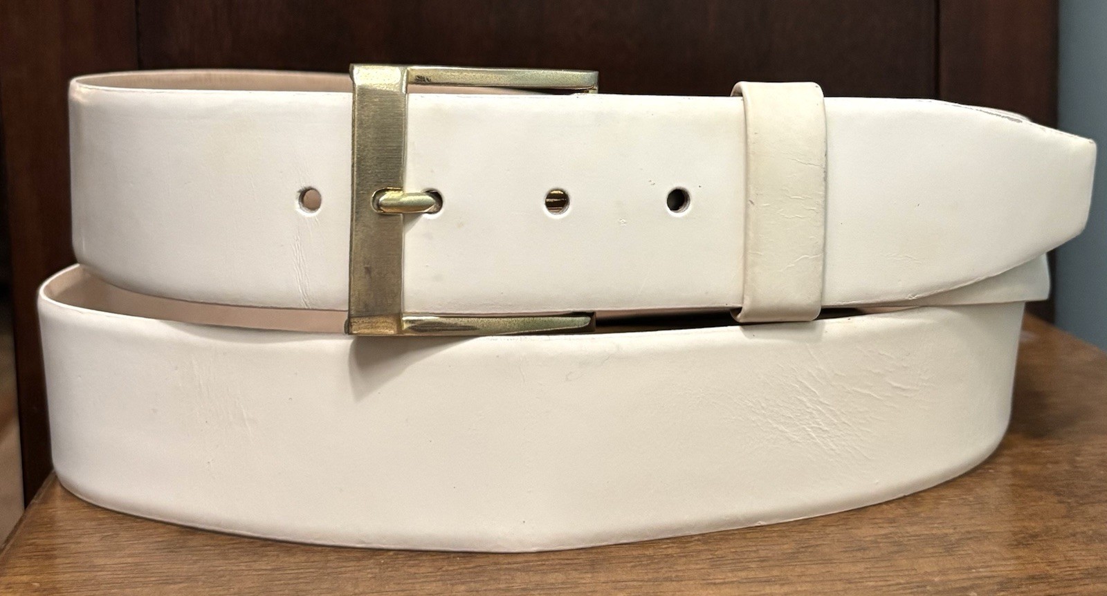 VTG Harness House Steerhide Belt Sz 54-56 1-3/4”Wide VGUC