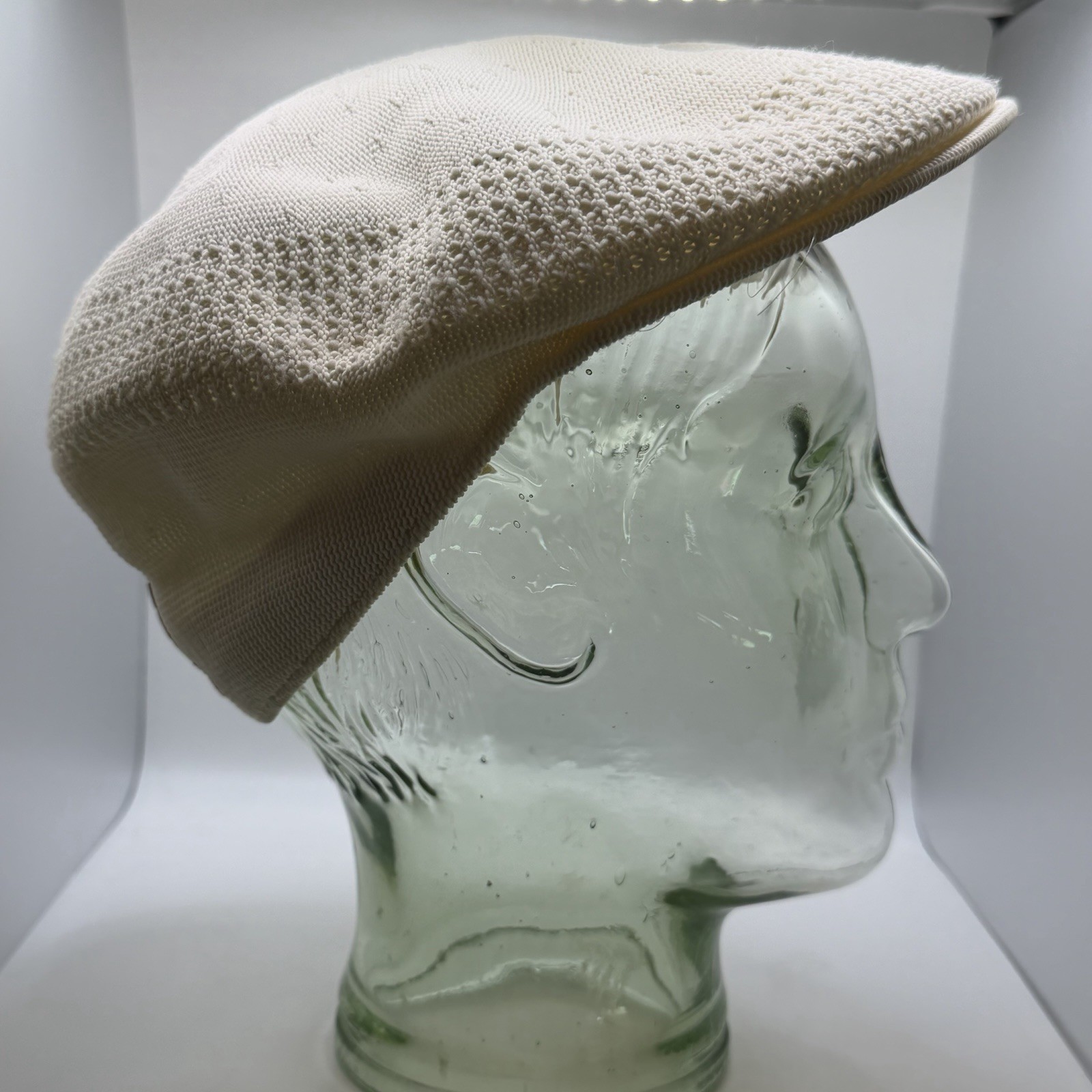 VTG Kangol Design Men’s Cream Tropic Ventair Newsboy Cabbie Flat Hat Cap England