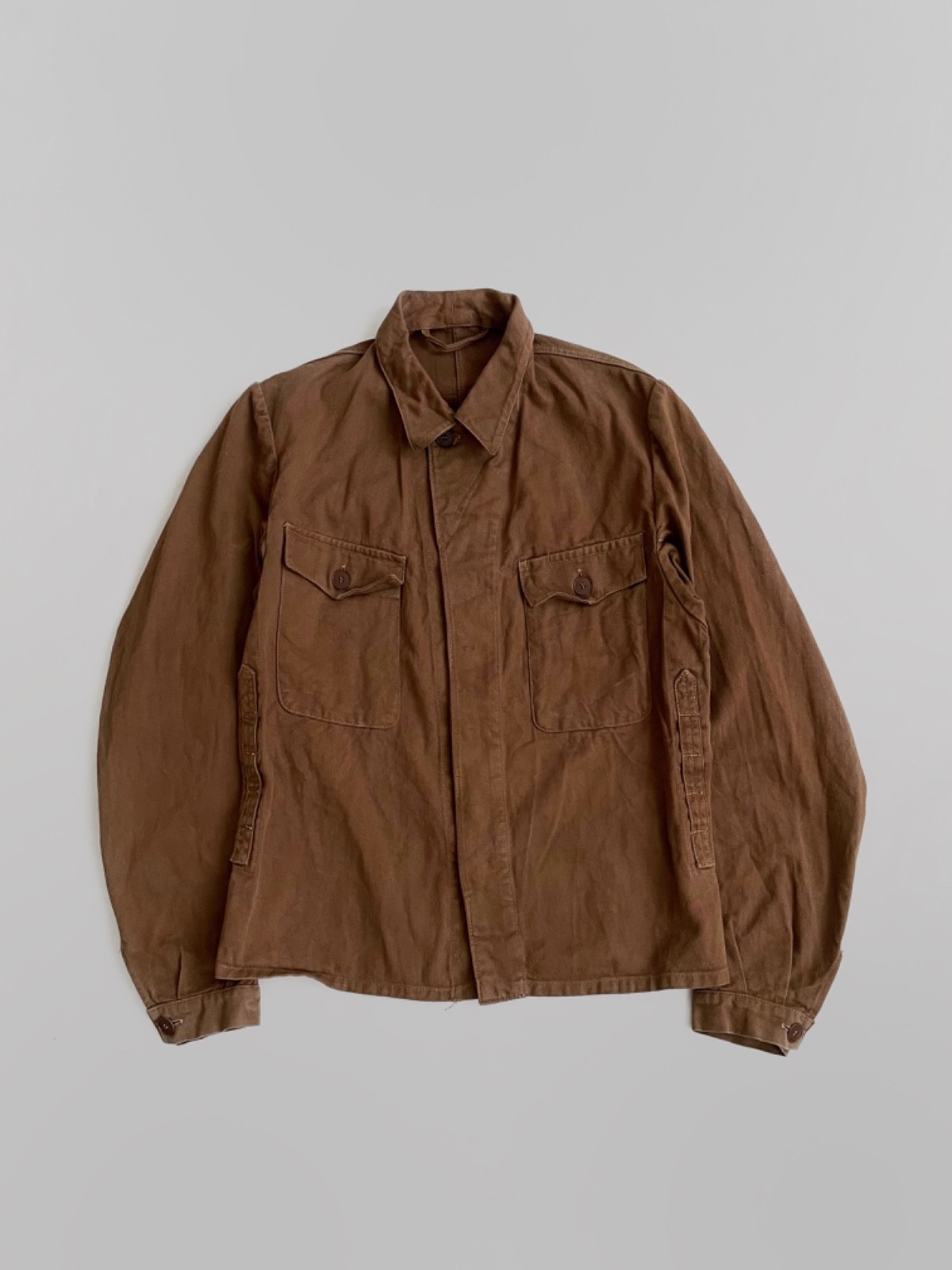 Lutteurs vintage military shirt 60s Man size 46