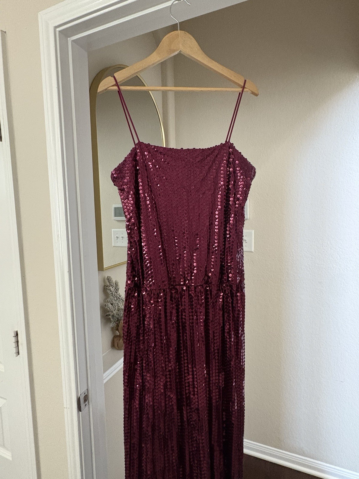 Vintage Lillie Rubin Sequin Gown With Slit Size 8