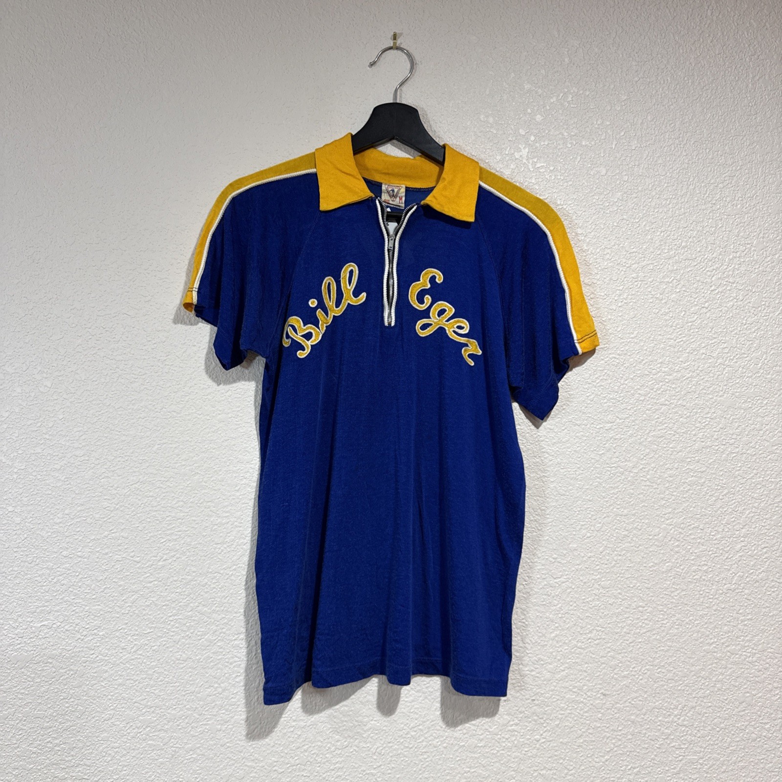 Vtg 50s Genral Athletic Product Bill Eger Chrysler Plymouth Durene Jersey Sz M
